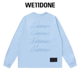 We11done Hoodie Top Version Zhao Lusi Yang Mi Long Sleeve T T-shirt Color Graffiti Letters Gradient Spring and Autumn