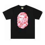 Bape T-shirt Top Version Camouflage Printed Men's and Women's Same Casual Short Sleeve T T-shirt