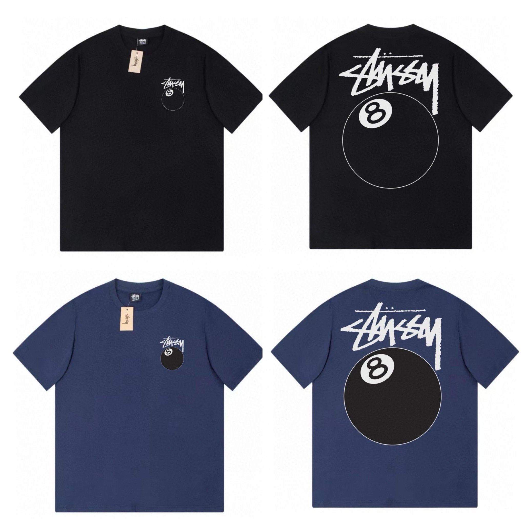 Stussy T-shirt Top Version Maychao2023Joint Fashion Brand Printing Loose Men's and Women's Same High Street Short Sleeve T T-shirt