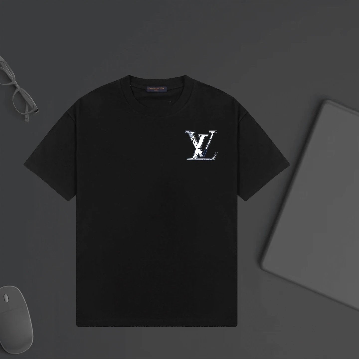 Louis Vuitton LV T-shirt Chest Letter Print logo round Neck Short Sleeve25ss New Pure Cotton Unisex Style T T-shirt OS Loose Fit Base Shirt Top Half Sleeve T-Shirt