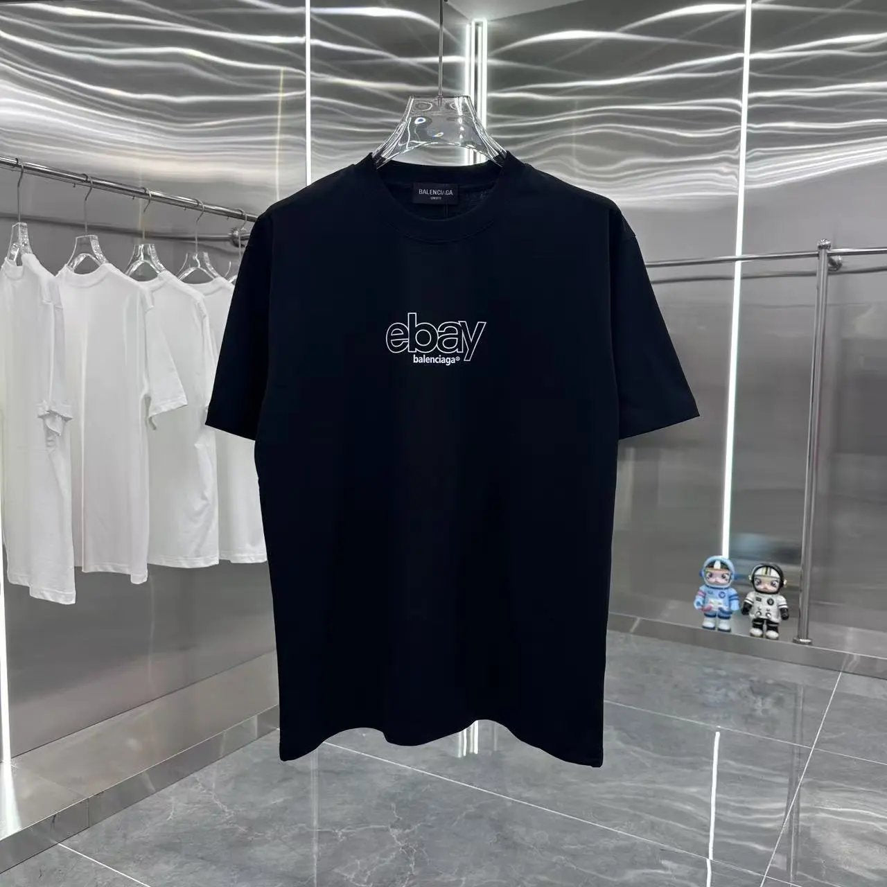 Balenciaga T-shirt Back Colorful Letter Print logo round Neck Short Sleeve25ss New pure cotton T Unisex T-Shirt OS Loose Fit Base Shirt Top Half Sleeve T-Shirt