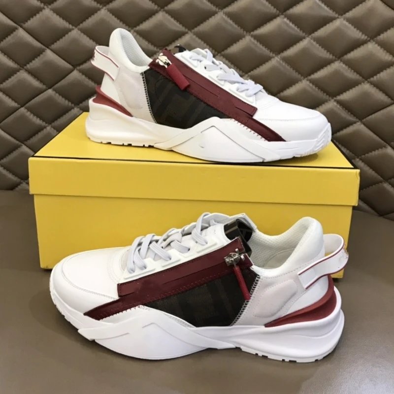 FENDI Shoes 2024New Sports Shoes Men's Color Matching Twill Letters Dad Shoes All-Match Lace-up Casual Shoes Men