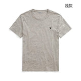 Ralph Lauren T-shirt Top Version Standard Pure Color Standard for Men and Women T T-shirt Short Sleeve Cotton Summer