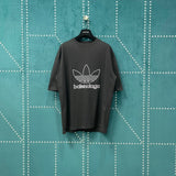 Balenciaga T-shirt Front Clover Hollow Embroidery logo round Neck Short Sleeve25ss New pure cotton T Unisex T-Shirt OS Loose Fit Base Shirt Top Half Sleeve T-Shirt