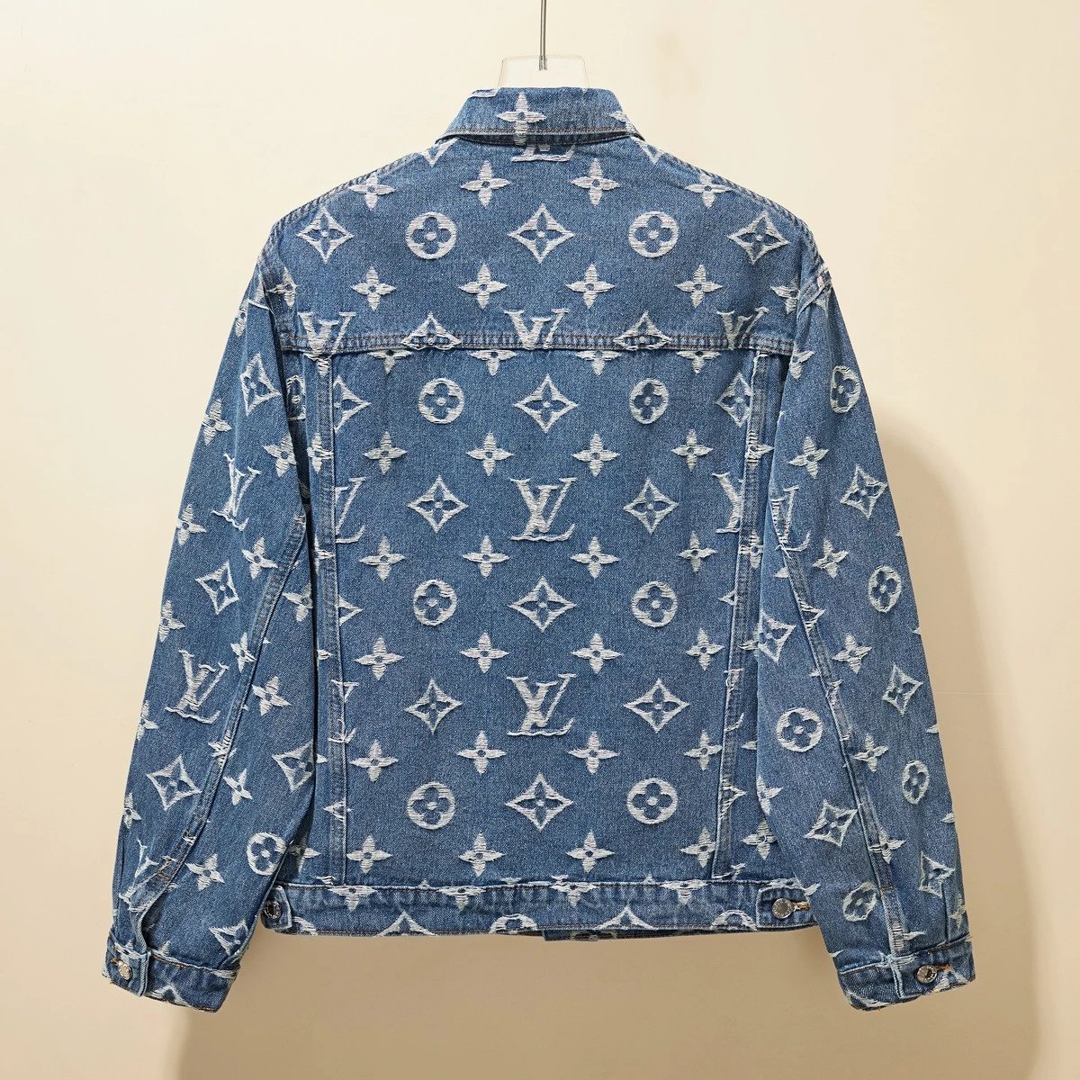 Louis Vuitton LV Jackets Heavy Embroidered Full Print Jacquard logo Gradient Color Denim Jacket Unisex Same Style