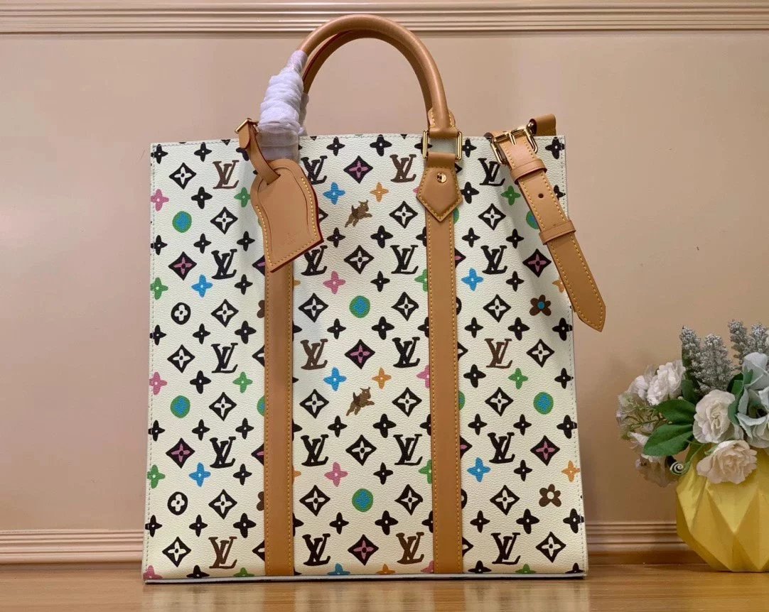 Louis Vuitton LV Women's Bag Top version 【Premium Version Original Leather】24New M24859White Color Tyler Joint Package【SacPlatcarryall Handbag】Large Music Scores Bag Portable Tote Bag