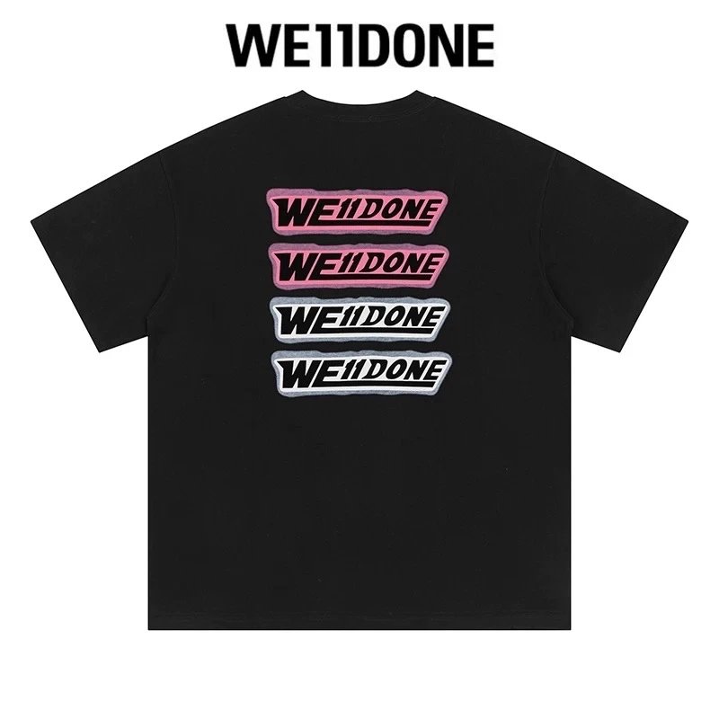 We11done T-shirt Top Spring and Summer New Large Letter Bullet Screen LOGO Simple Short Sleeve T T-shirt Loose Fashion Brand
