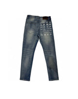 Balenciaga Jeans Back Waist Bullet Screen Print logo25ss Spring Summer New Straight Leg Jeans Unisex Slim Fit Long Pants Loose