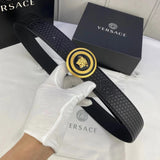 VERSACE Belt Top version Brand New Full Set Belt Fashion Trend Genuine Leather Business Casual Men Women Belt Cowhide Embossed Pant Belt