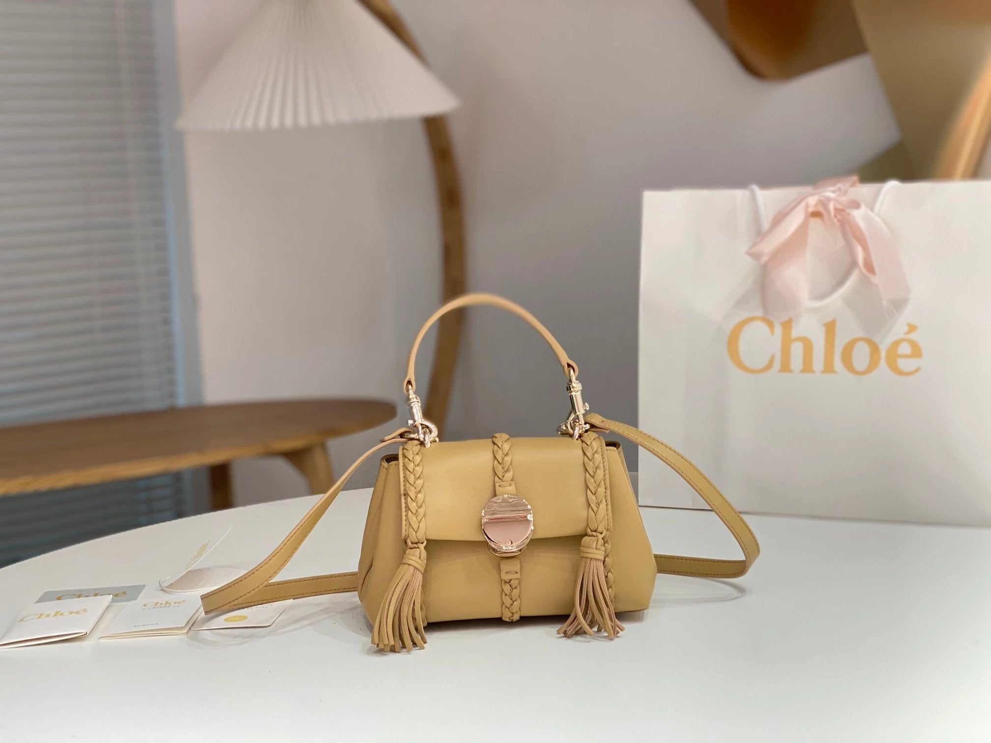 Chloe Bag Top version 【Original Leather】Penelope Gold Coin Bag Milled Cowhide Leather Foreskin Same Style as Gao Yuanyuan's Hot Sale Gold Coin Bag Coin Bag Handbag Portable Travel Bag Box Bag