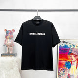 Balenciaga T-shirt Alipay Co-branded Huabei Installment Print logo round Neck Short Sleeve25ss New Pure Cotton Unisex Style T T-shirt OS Loose Fit Base Shirt Top Half Sleeve T-Shirt