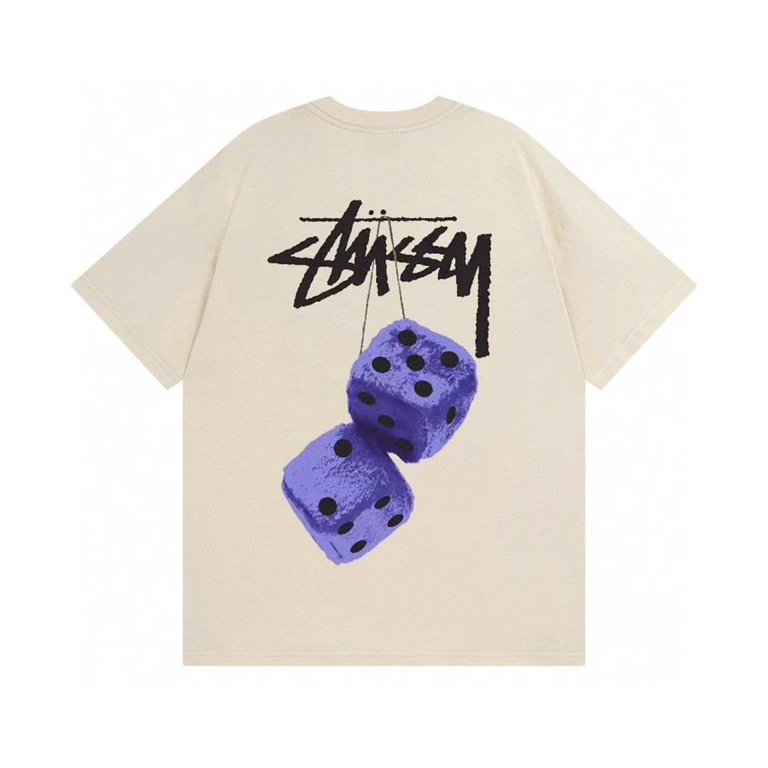 Stussy T-shirt Short Sleeve T T-shirt Flower Crown Love Casual Loose American Couple Wear-CY