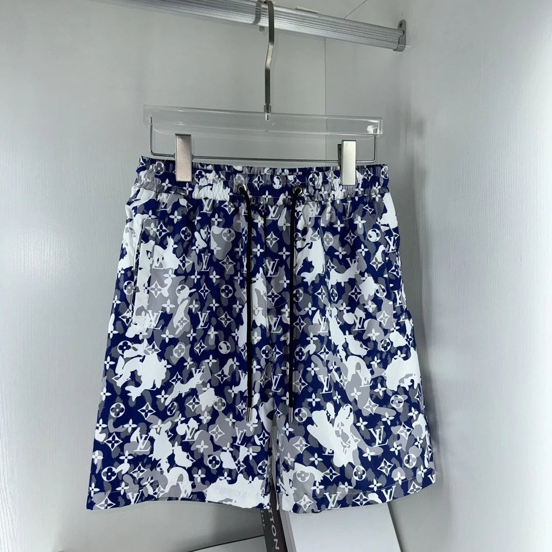 Louis Vuitton LV Shorts Full Print Rendering logo Beach Shorts25ss New Five-Point Pants os Loose Quick-Dry Unisex Casual Trendy Brand Big Shorts5Pants
