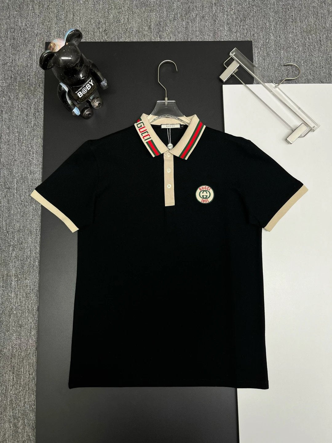Gucci T-shirt Chest Brand Embroidery logoPOLO Shirt Lapel Short Sleeve25ss New Unisex Summer Short Sleeve OS Loose T Business Half Sleeve Shirt Plus Size T-Shirt