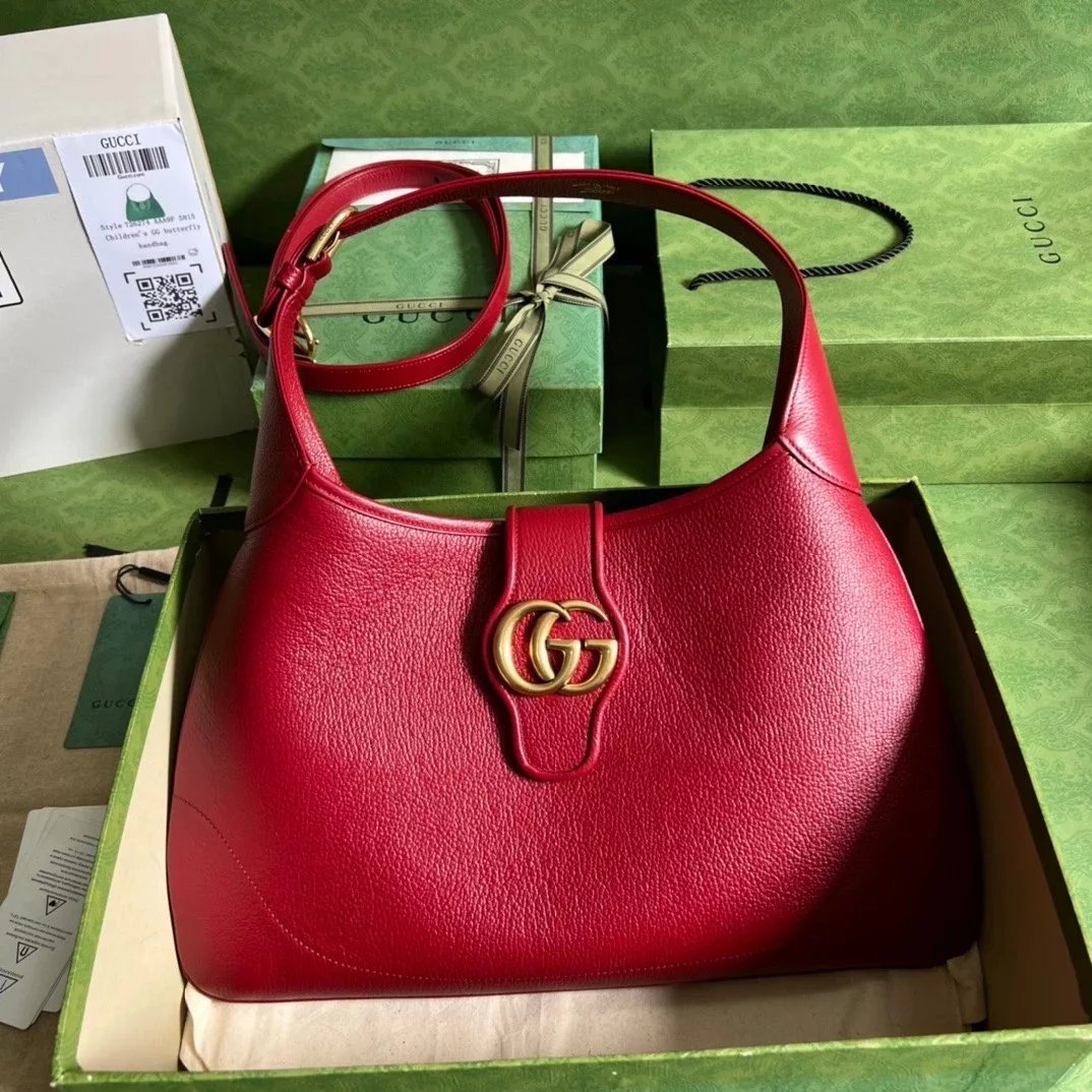 Gucci Women's Bag Top version 【Genuine Goods Original Leather】2022New Cosmogonie Series Underarm Bag New Aphrodite Underarm Bag Xiaohongshu Recommended New Underarm Bag Hobo Bag Shoulder Messenger Bag Portable Women's Bag Genuine Leather Bag726274