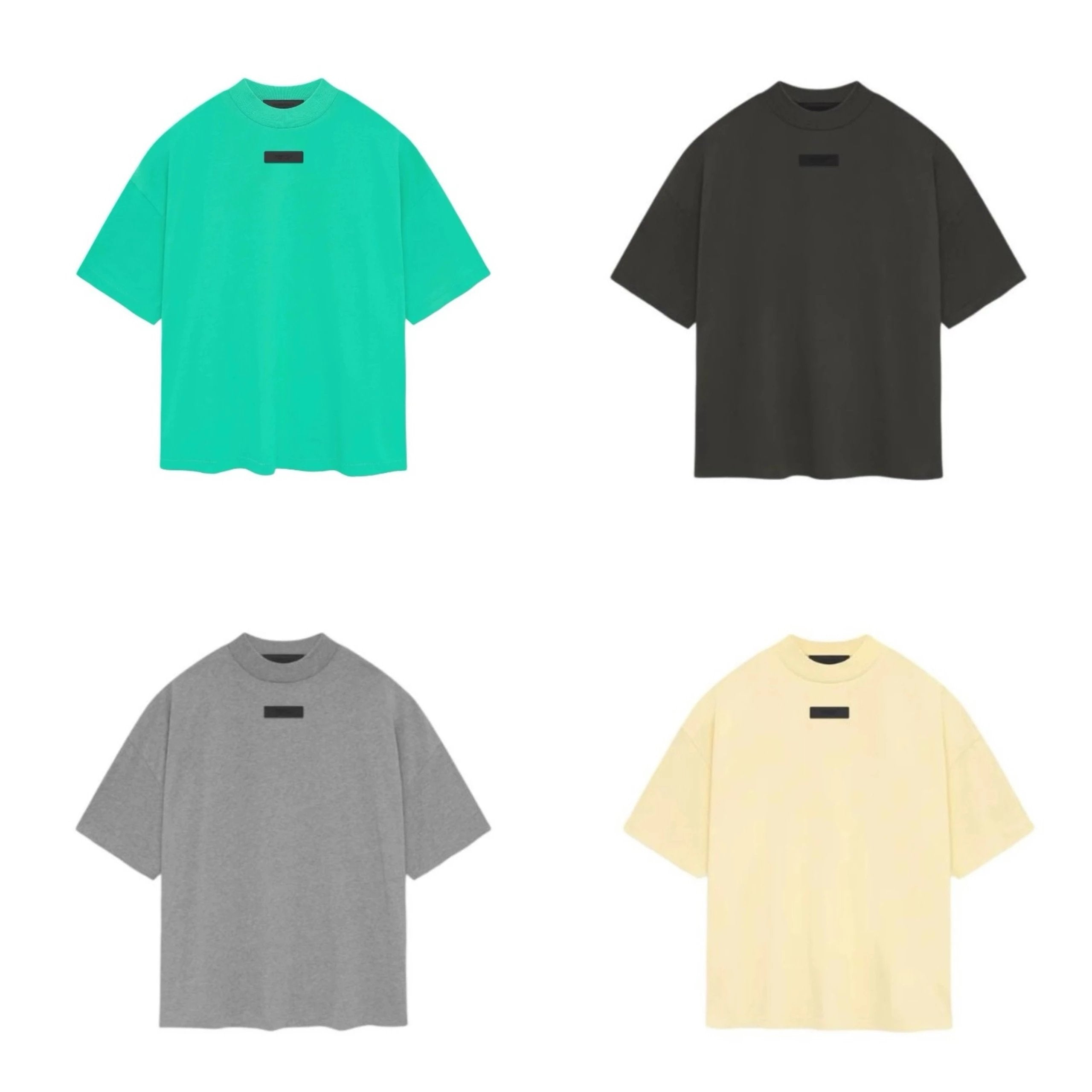 ESSENTIALS T-shirt Top Version Solid Color round Neck Short Sleeves24SS Loose T T-shirt