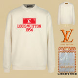 Louis Vuitton LV Hoodie Chest1854Printing logo Round Neck Sweatshirt Jacket Pullover Long Sleeve OS Unisex Sports Casual Loose Fit Base Shirt Top