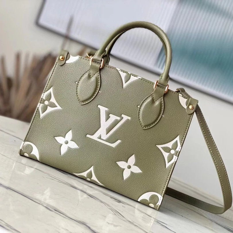 Louis Vuitton LV Women's Bag Top version Early Spring New Small Size Classic Floral Tote Bag Mummy Bag Shoulder Portable Messenger Shopping Bag New Small Size25cm Gray Black