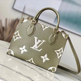 Louis Vuitton LV Women's Bag Top version Early Spring New Small Size Classic Floral Tote Bag Mummy Bag Shoulder Portable Messenger Shopping Bag New Small Size25cm Gray Black