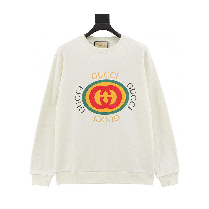 Gucci Hoodie Red Yellow Green Foam Printed Crew Neck Sweatshirt Men and Women Same Style