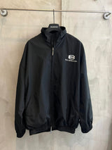 Balenciaga Jackets Double B Nylon Fiber High Collar Windbreaker Waterproof Jacket Unisex Autumn Winter New Arrival