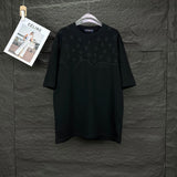 Louis Vuitton LV T-shirt Half-body Four-leaf Flower Small Embroidery logo round Neck Short Sleeve25ss New pure cotton T Unisex T-Shirt OS Loose Fit Base Shirt Top Half Sleeve T-Shirt