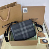 Burberry Men's Bag Top version 【Super Original Version】24New men's bag Alfred Small Size Messenger Bag Messenger Bag Men's Bag Babaojia New Plaid Men's Bag Flip Shoulder Bag Messenger Bag