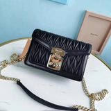 Miu Miu Bag Top version 【Original Quality】New product import Matelasse Pleated Lambskin Shoulder Bag Crossbody Women's Bag5BH099