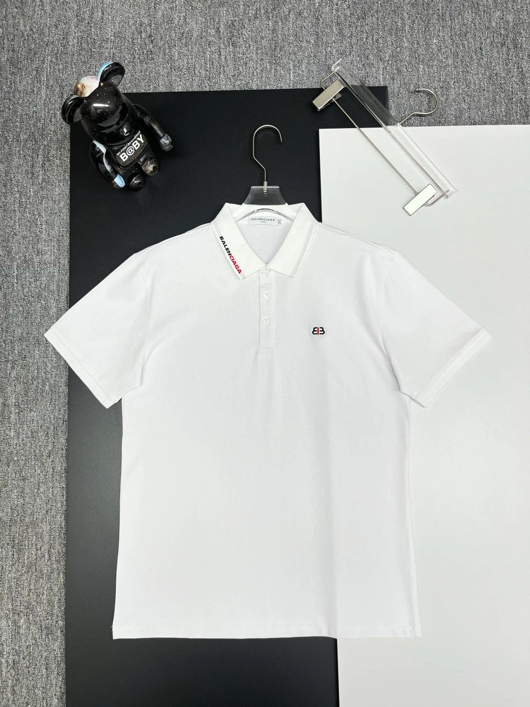 Balenciaga T-shirt Backside Cola Lettering logo Printing POLO Shirt Lapel Short Sleeve25ss New Unisex Summer Loose Short Sleeve T Business Commuter Short Sleeve Shirt Plus Size T-Shirt