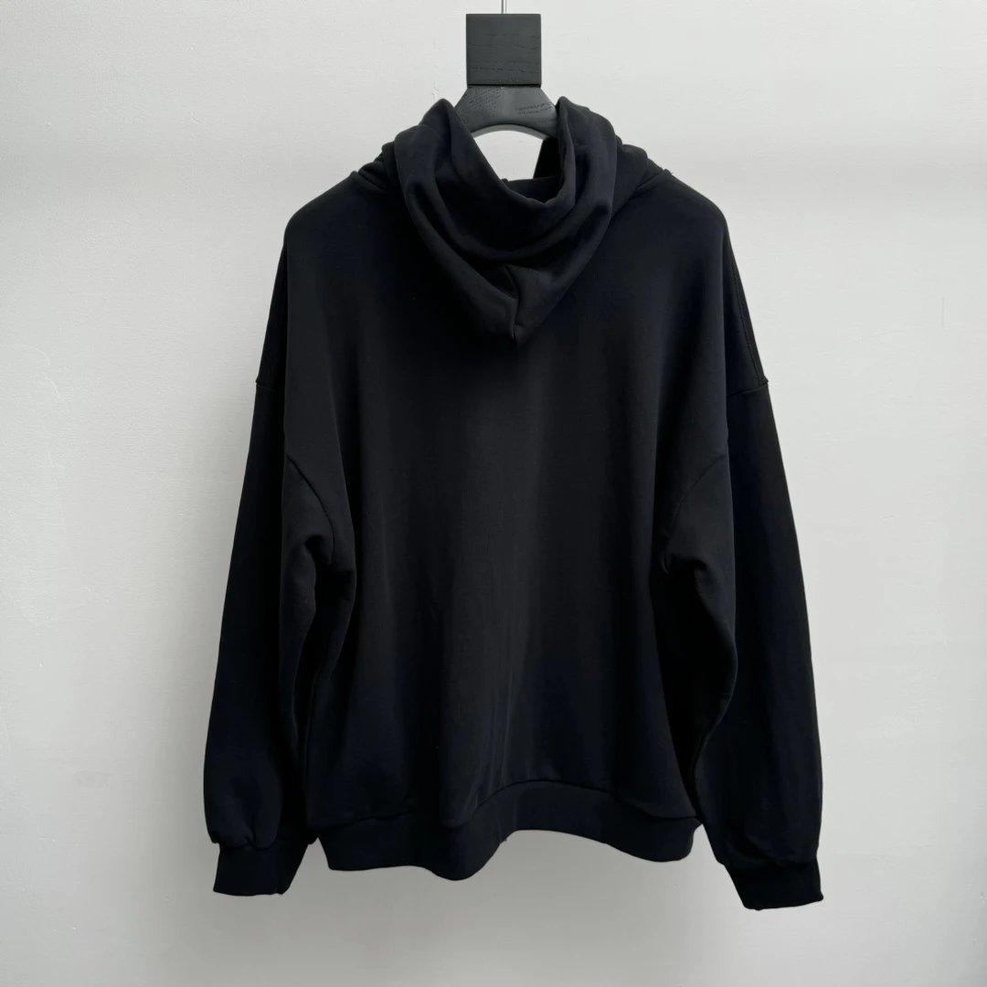 Balenciaga Hoodie Collaboration Front and Back Embroidered Hoodie Sweatshirt Casual Loose Zip-Up Jacket os Unisex Style24ss Autumn and Winter New Products