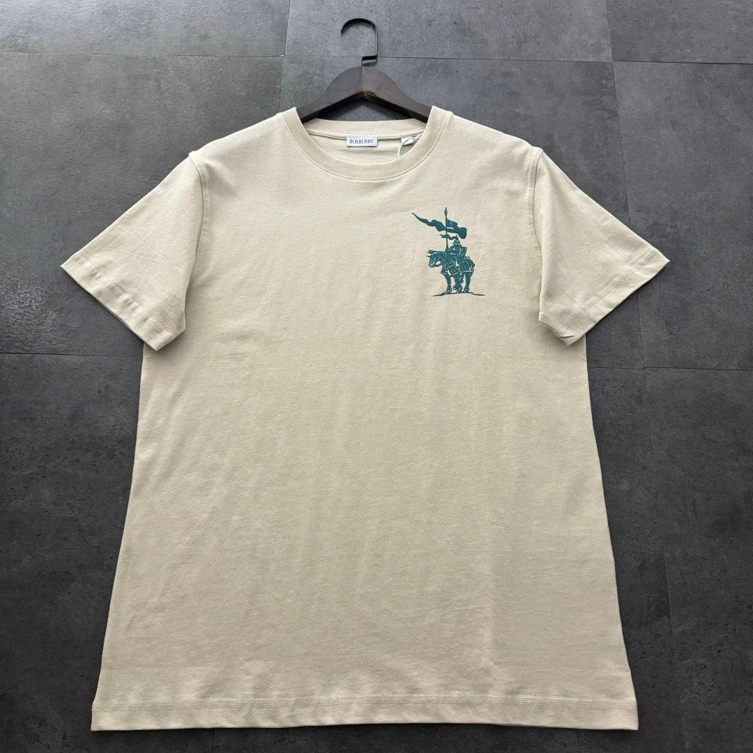 Burberry T-shirt Chest Equestrian Knight logo round Neck Short Sleeve25ss New Pure Cotton Unisex Style T T-shirt OS Loose Fit Base Shirt Top Half Sleeve T-Shirt