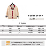 Gucci Sweater 1921Stickers Thick Needle Twist Ribbon Wool Cardigan Sweater for Men and Women