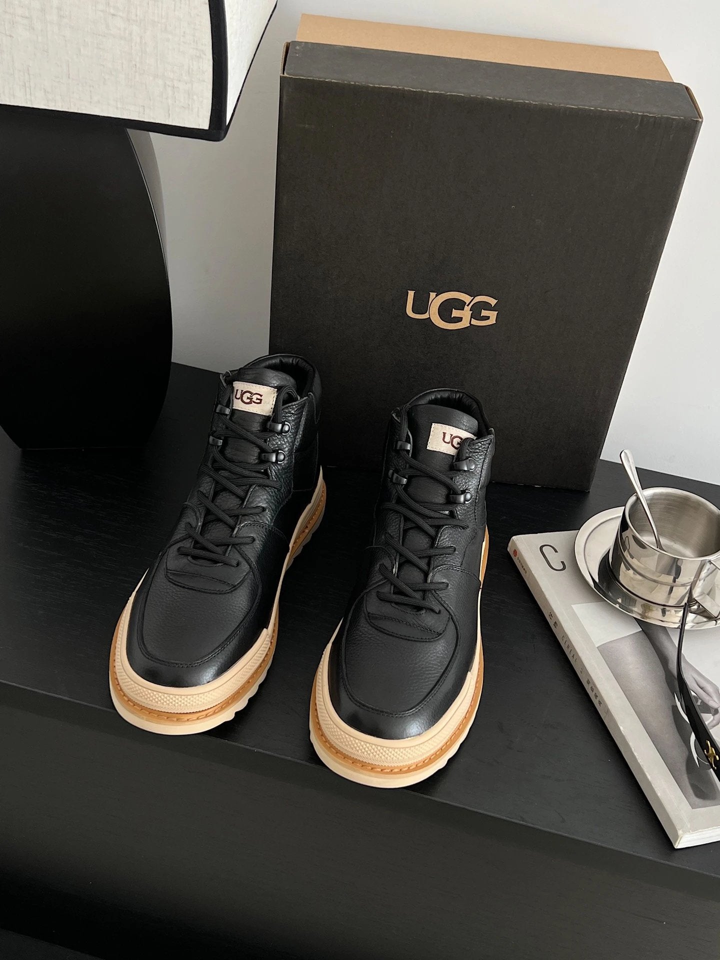 UGG Snow boots Shoes Snow Boots2024Winter New Men's Shoes Pilot Series Sheepskin Fur Integrated Warm Booties313M