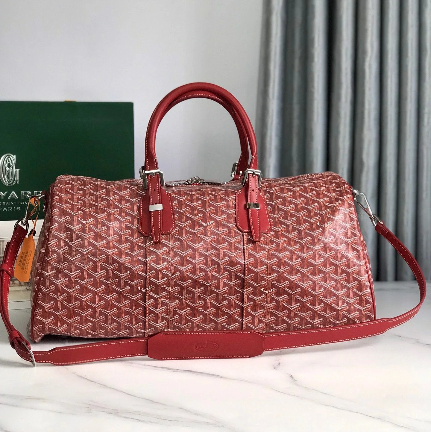 Goyard Bag Top version Original Leather New Product Croisiere50Travel Handbag Sports Bag Boeing Travel Bag50cm45cm Travel Bag Travel Bag Star Same Style Large Capacity Travel Luggage Bag Handbag Men's and Women's Bags boston45Travel Bag