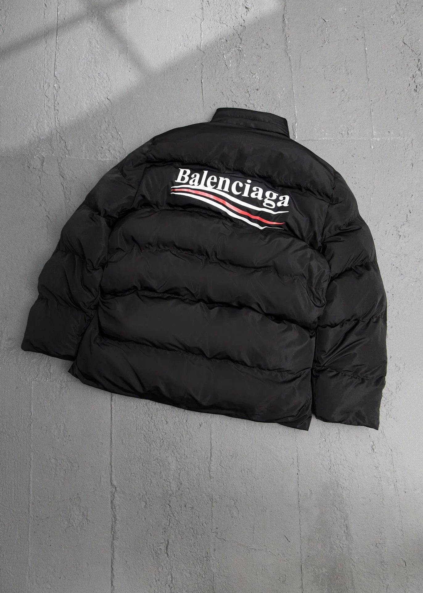 Balenciaga Down Jacket Classic Cola Wave Print Cocoon Down Jacket Casual Loose Versatile Stand Collar Thickened Warm Puffer Jacket Unisex24ss New Winter Products