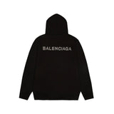 Balenciaga Hoodie Front and Back Letter Rhinestone Hooded Sweatshirt Casual Loose Fit Pure Cotton Pullover Hoodie os Versatile Sports Jacket for Men and Women24ss Autumn and Winter New Products