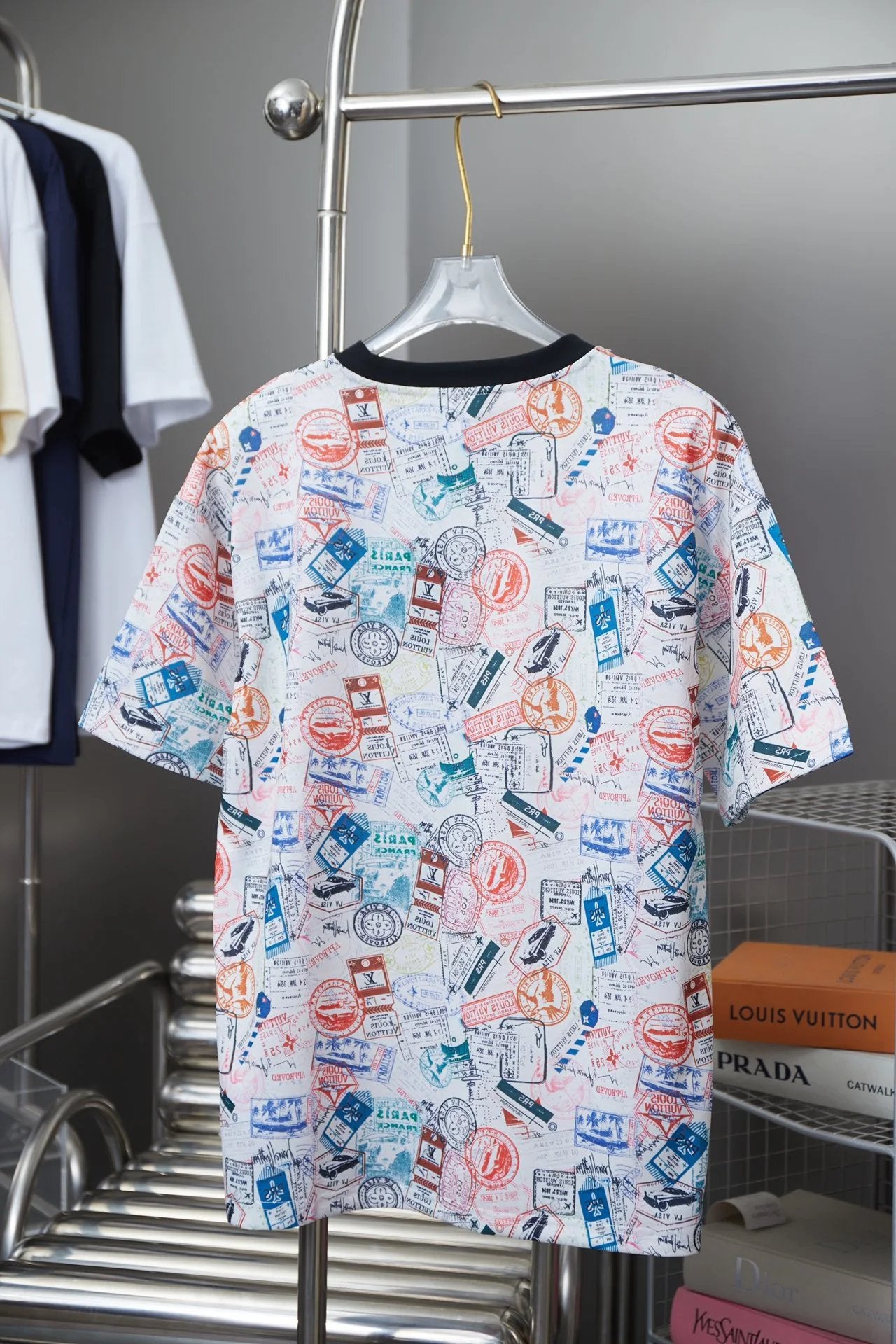 Louis Vuitton LV T-shirt 25SS Early Spring New Full Print flightmode Series Printed Crew Neck Short Sleeve Unisex T T-shirt