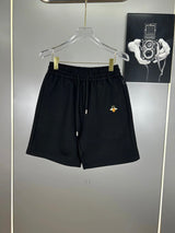 Dior shorts Front Body Little Bee Embroidery logo Five-point Shorts25ss New Drawstring Casual Summer Pants American Style5Two-in-One Casual Sweatpants for Men and Women, Pure Cotton Joggers