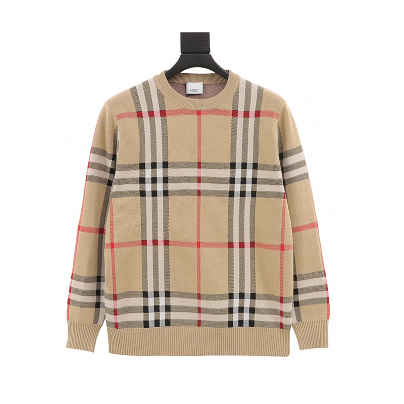 Burberry Sweater Classic Plaid Sweater for Men and Women