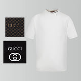 Gucci T-shirt Round Neck Short Sleeve Knit Sweater Round Neck Short Sleeve25ss New Unisex Style T T-shirt OS Loose Fit Base Shirt Casual Top Short Sleeve T-Shirt