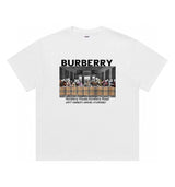 Burberry T-shirt The Last Supper Pattern Print on the Chest logo round Neck Short Sleeve25ss New pure cotton T Unisex T-Shirt OS Loose Fit Base Shirt Top Half Sleeve T-Shirt