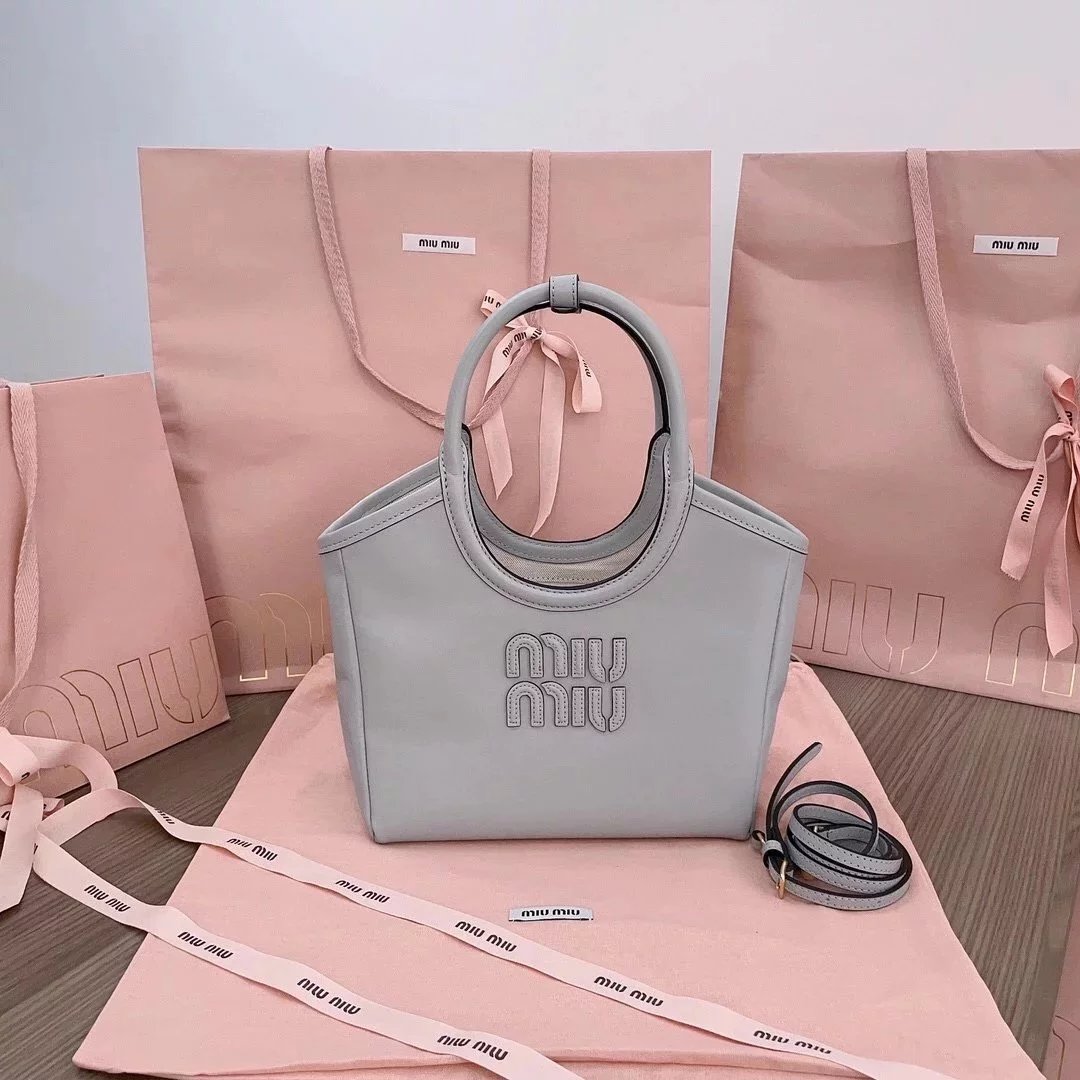 Miu Miu Bag Top version New Isidan Limited Tote Bag Imported Calfskin Small Size Handbag Shopping Bag SF Free Shipping5BG288