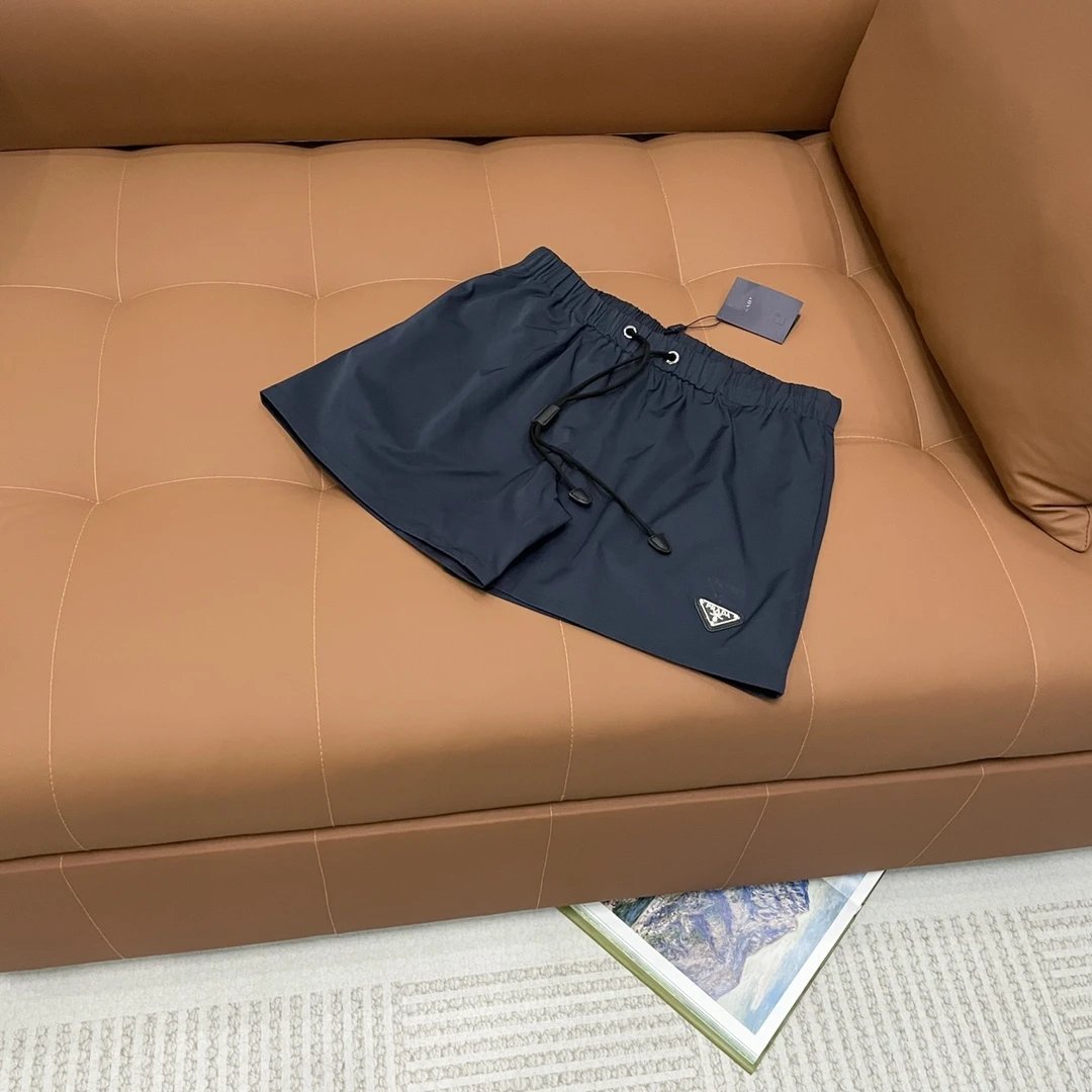 PRADA Shorts Front Triangle Label Patch logo Five-point Shorts25ss New Drawstring Casual5Two-Piece Casual Sweatpants Summer Pants Unisex Pure Cotton Sweatpants