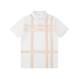 Burberry T-shirt Front Print Matching logo Embroidery POLO Shirt Lapel Short Sleeve25ss New Unisex Style OS Loose T Summer Half Sleeve Business Shirt Plus Size T-Shirt