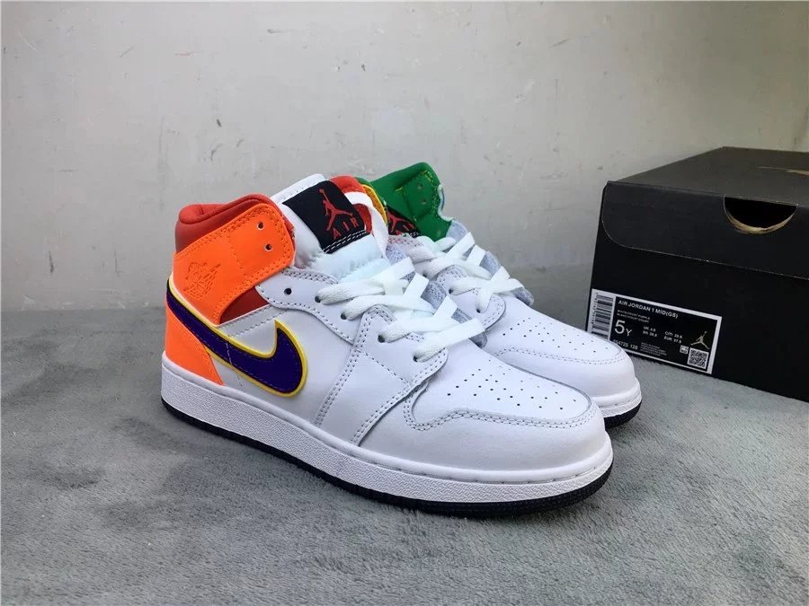 Air Jordan 1 Mid shoes New All-Match Trendy Men's Casual Sports Shoes Mid-Top