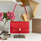 BVLGARI Bag Top version 【Original Factory】New Underarm Bag Bag Decorated with a Snake's Head2022Summer Latest Popular Flap Bag Messenger Bag Shoulder Bag New Women's Bag