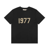 ESSENTIALS T-shirt Fashion Brand High Street Leisure1977Short Sleeve Loose Casual American Men and Women Couple T T-shirt-CY