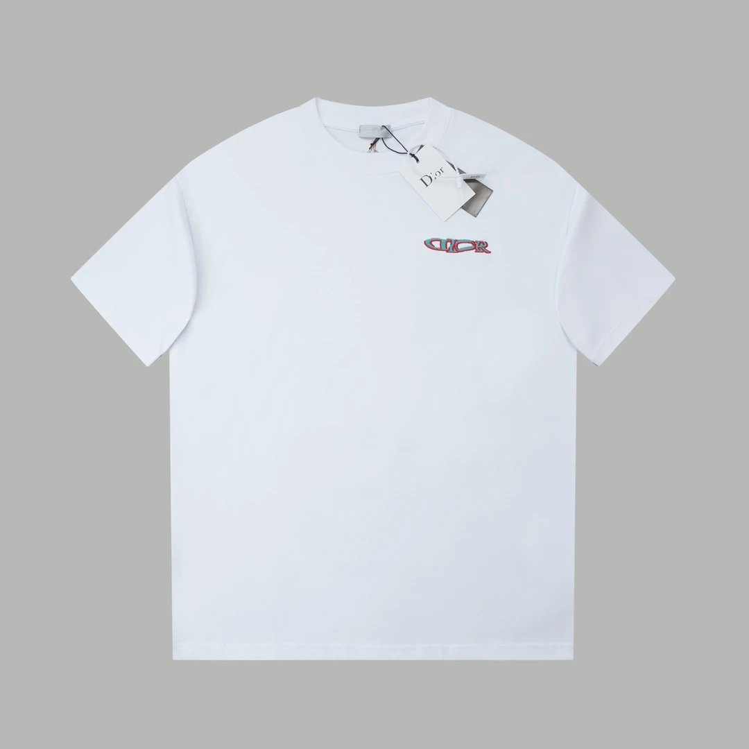 Dior T-shirt 25SS Early Spring New Collaboration Ski Series Letters logo Embroidered Short Sleeve Unisex Couple Style T T-shirt