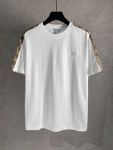 Burberry T-shirt Front Body Webbing logo round Neck Short Sleeve25ss New pure cotton T Unisex T-Shirt OS Drop Shoulder Loose Fit Base Shirt Top T-Shirt Short Sleeve