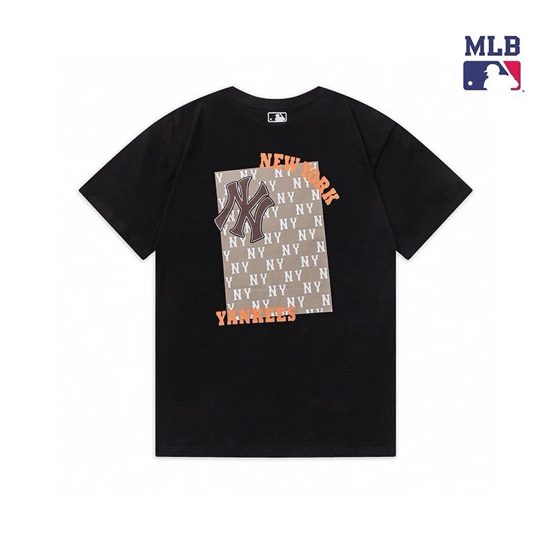 MLB T-shirt Top Version Counter Same Style Pure Cotton Summer Men's and Women's Same Fashion Loose All-Matching2024New Short Sleeve T T-shirt